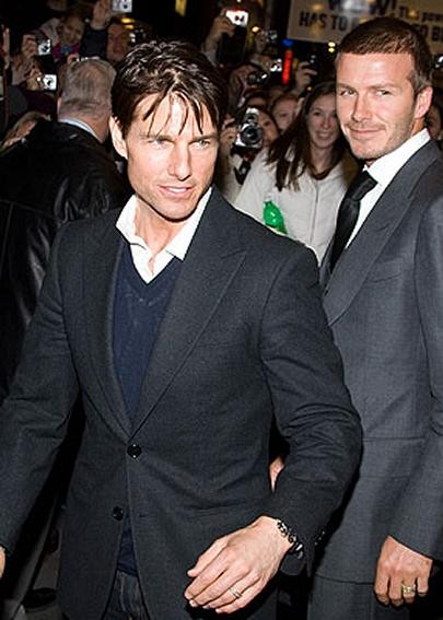 Tom Cruise và David Beckham được xem là đôi bạn thân tại kinh đô điện ảnh Hollywood